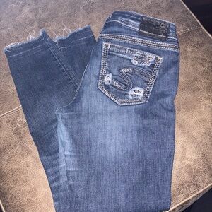 Silver Jeans Dark Blue Straight Leg Women's Jeans